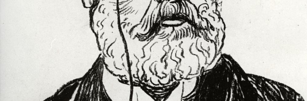 Konrad Duden (Kohlezeichnung von Otto Pankok)