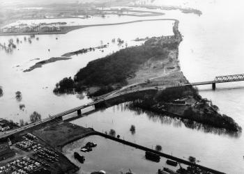 Rheinhochwasser 1970 (Hafengebiet)