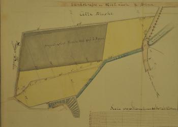 Lageplan des geplanten Friedhofes (1804)