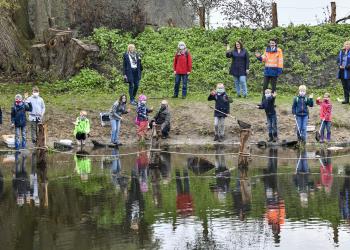 Kescherbucht an der Lippe in Wesel