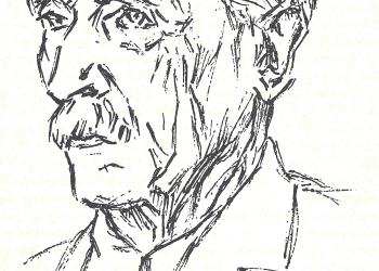 Schönborn aus der Sicht von August Oppenberg (Federzeichnung)