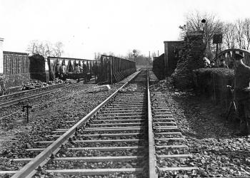 Die militärisch gesicherte Eisenbahnbrücke über die Lippe (1920er Jahre)