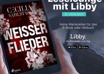 Das Foto zeigt ein Plakat mit einem E-Book-Reader.
