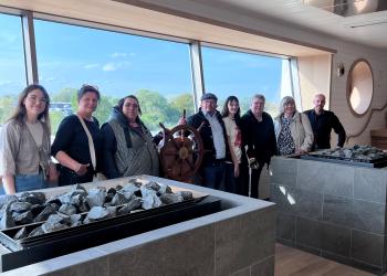 Im Saunabereich des Rheinbads - Inklusionsbeirat der Stadt Wesel besuchte das neue Rheinbad in Wesel.