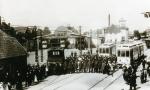 Eröffnungsfeier am 25.05.1914 im Betriebsbahnhof Rees (Foto vom Stadtarchiv Rees)