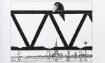 Karikatur zur dringend notwendigen Reparatur der Weseler Rheinbrücke (Oktober 1985)