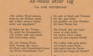 „Alt-Wesels letzter Tag“ von Karl Westermann