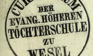 Stempel des Kuratoriums der Evangelischen Höheren Töchterschule von 1853
