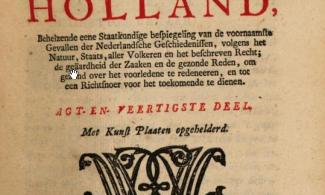 Titelei des niederländischen Geschichtswerkes, das den Weseler Kupferstich enthält