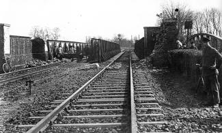 Die militärisch gesicherte Eisenbahnbrücke über die Lippe (1920er Jahre)