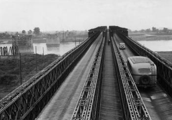 Wesel - Montgomery-Brücke am Rhein 1948