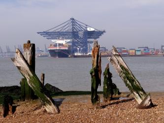 Der Hafen von Felixstowe