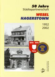 Titelblatt des Kataloges 50 Jahre Städtepartnerschaft Wesel - Hagerstown