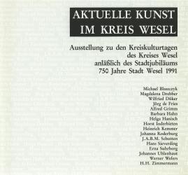 Titelblatt des Kataloges Aktuelle Kunst im Kreis Wesel