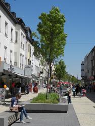 Fußgängerzone von Wesel im Sommer