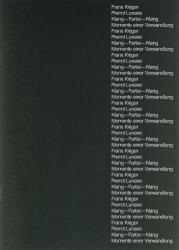 Titelblatt des Kataloges Klang-Farbe-Klang