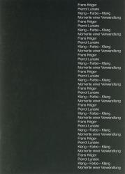 Titelblatt des Kataloges Klang-Farbe-Klang