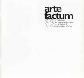 Titelblatt des Kataloges arte factum 92