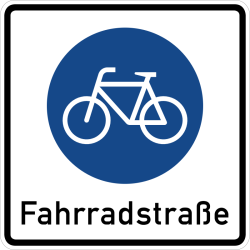 Straßenschild "Fahrradstraße"