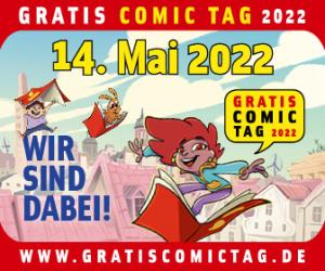 Comicplakat zum GRATIS COMIC TAG 2022am 14.05.2022