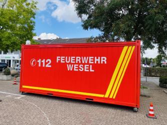 Container der Feuerwehr Wesel