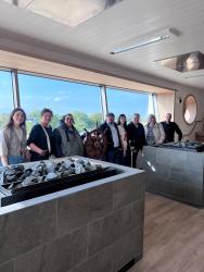 Im Saunabereich des Rheinbads - Inklusionsbeirat der Stadt Wesel besuchte das neue Rheinbad in Wesel.