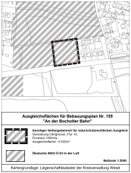 Abbildung des sonstigen Geltungsbereiches für den naturschutzrechlichen Ausgleich von Bebauungsplan Nr. 155 "An der Bocholter Bahn"