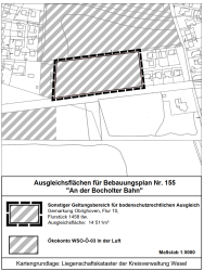 Abbildung des sonstigen Geltungsbereiches für den bodenschutzrechlichen Ausgleich von Bebauungsplan Nr. 155 "An der Bocholter Bahn"